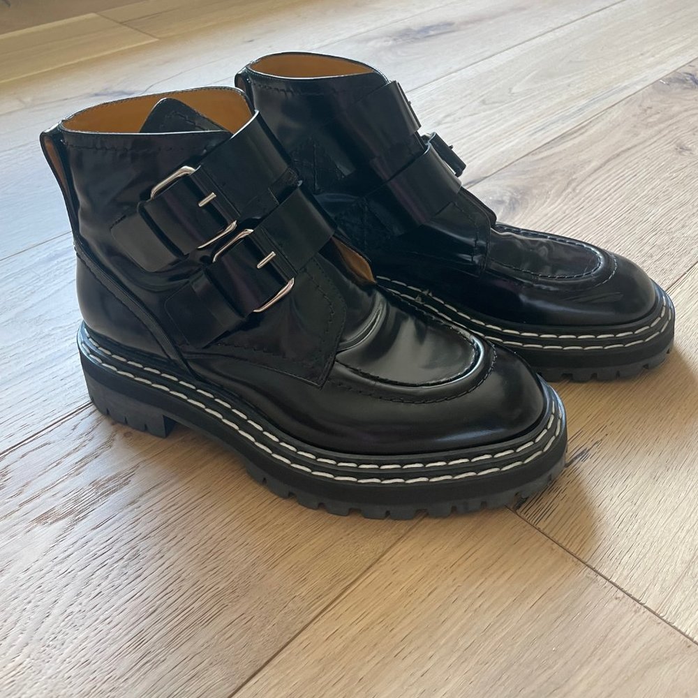 Proenza Schouler Lug Sole Buckle Boots 39